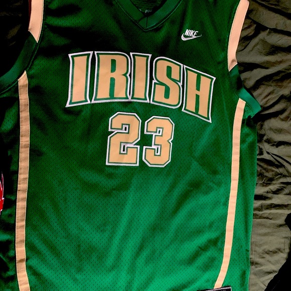 Nike Green Irish Basketball Jersey